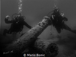 Antique cannons. by Mario Bonic 